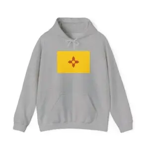 State Flag Graphic Hoodie, Cozy Casual Sweatshirt, Unisex Gift, Fall Fashion, Vintage Look - New_Mexico