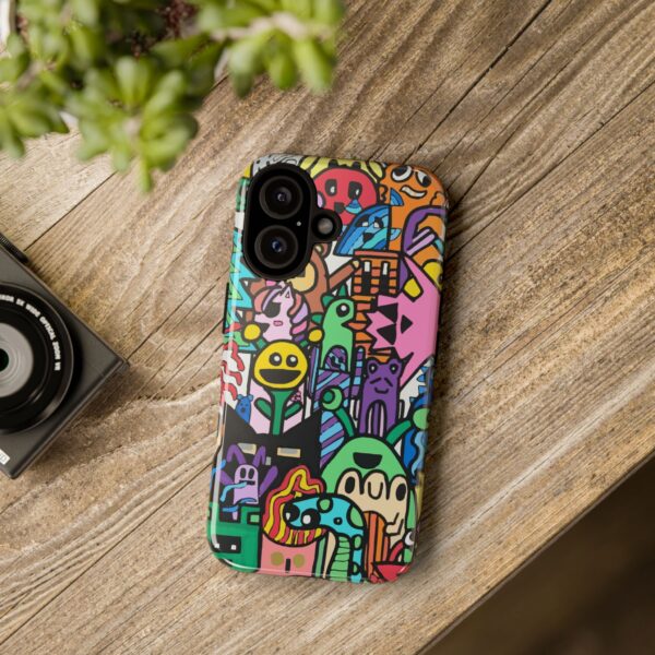 Colorful Phone Case with Fun Characters, Cute Phone Cover | Drawn by Margot - Image 73