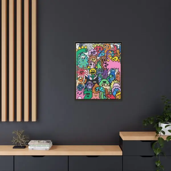 Colorful Framed Canvas Art - Whimsical Character Illustration Drawn by Margot and Printed on Canvas - Image 20