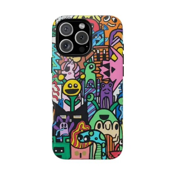 Colorful Phone Case with Fun Characters, Cute Phone Cover | Drawn by Margot - Image 82