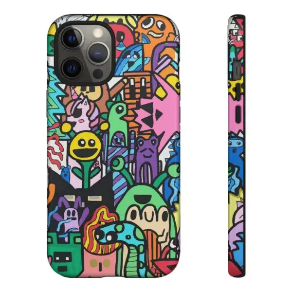 Colorful Phone Case with Fun Characters, Cute Phone Cover | Drawn by Margot - Image 13