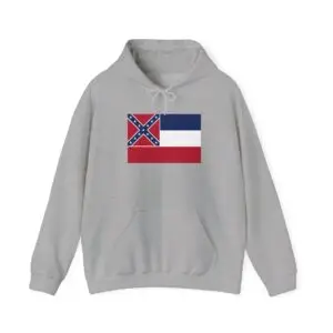 State Flag Graphic Hoodie, Cozy Casual Sweatshirt, Unisex Gift, Fall Fashion, Vintage Look - Mississippi