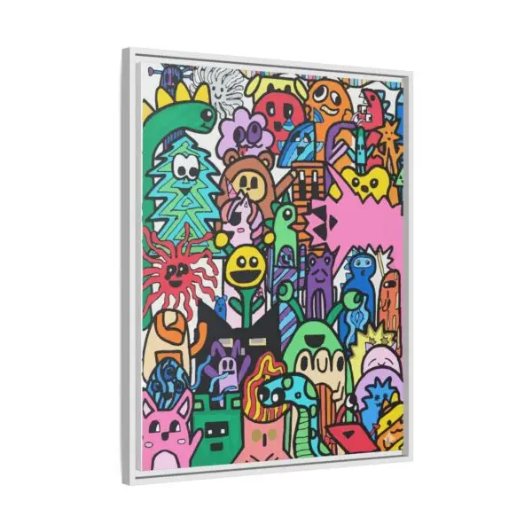 Colorful Framed Canvas Art - Whimsical Character Illustration Drawn by Margot and Printed on Canvas - Image 22