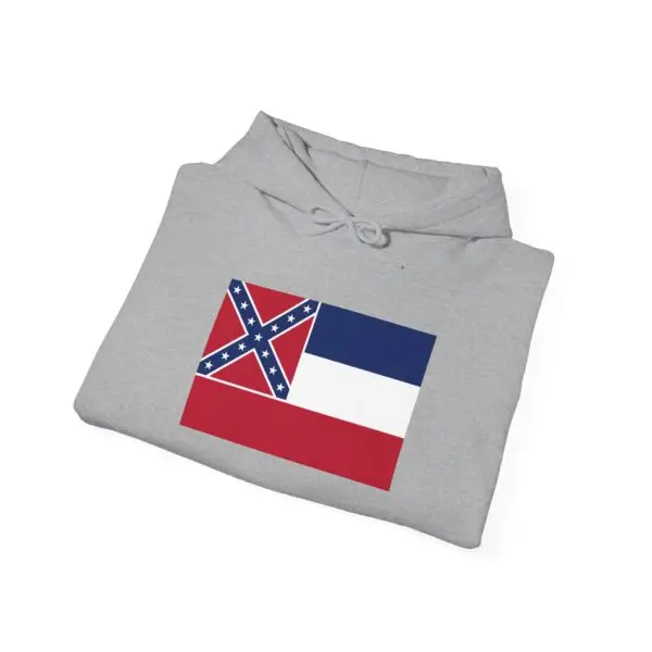 State Flag Graphic Hoodie, Cozy Casual Sweatshirt, Unisex Gift, Fall Fashion, Vintage Look - Mississippi - Image 4