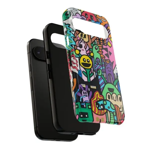 Colorful Phone Case with Fun Characters, Cute Phone Cover | Drawn by Margot - Image 91