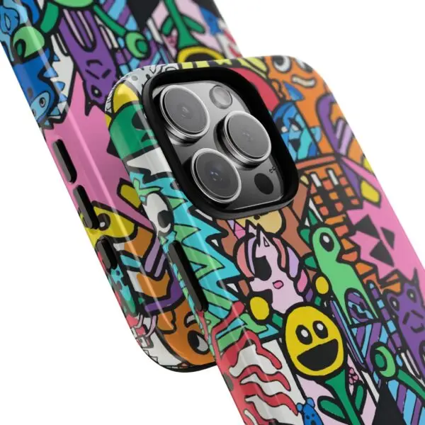 Colorful Phone Case with Fun Characters, Cute Phone Cover | Drawn by Margot - Image 83