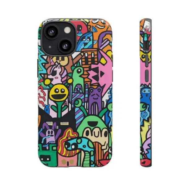 Colorful Phone Case with Fun Characters, Cute Phone Cover | Drawn by Margot - Image 16