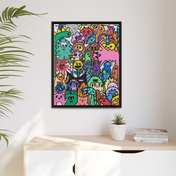 Colorful Framed Canvas Art - Whimsical Character Illustration Drawn by Margot and Printed on Canvas - Image 19