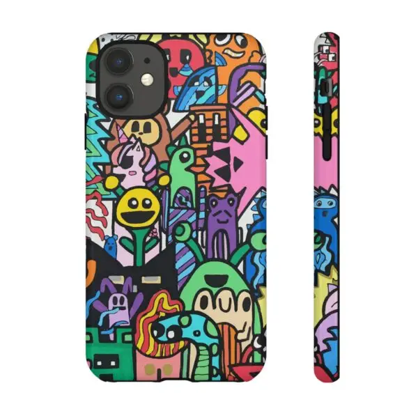 Colorful Phone Case with Fun Characters, Cute Phone Cover | Drawn by Margot - Image 7
