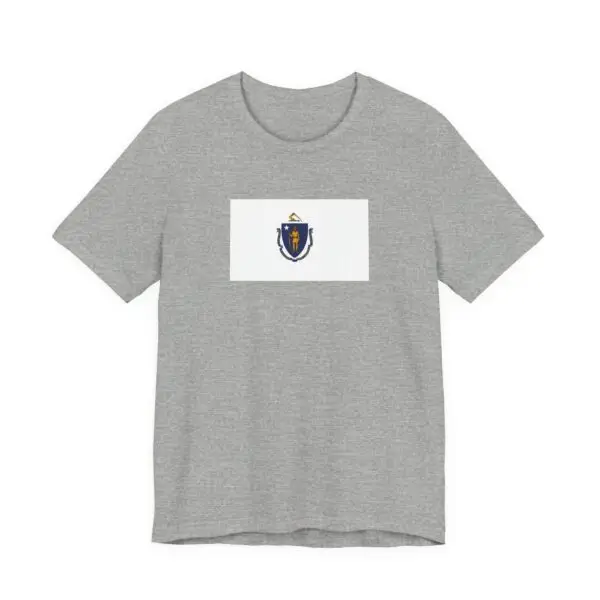 State Flag Tee | Unisex Jersey Short Sleeve T-Shirt  - Massachusetts - Image 3