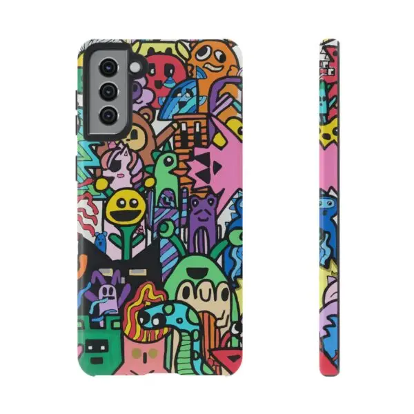 Colorful Phone Case with Fun Characters, Cute Phone Cover | Drawn by Margot - Image 119