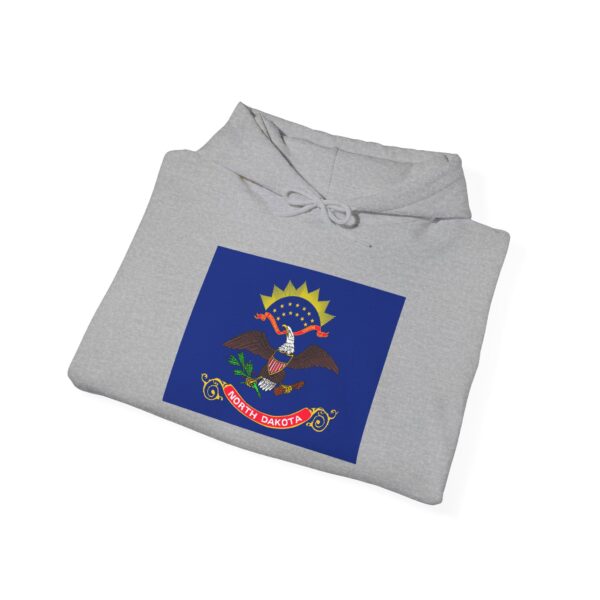 State Flag Graphic Hoodie, Cozy Casual Sweatshirt, Unisex Gift, Fall Fashion, Vintage Look - North_Dakota - Image 4