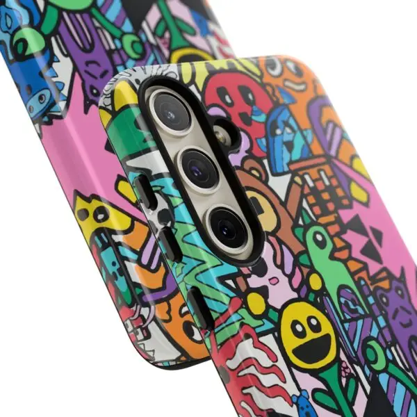 Colorful Phone Case with Fun Characters, Cute Phone Cover | Drawn by Margot - Image 55