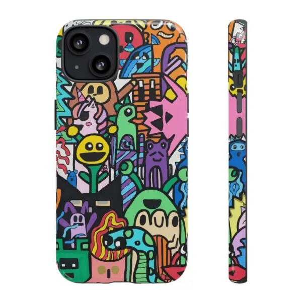Colorful Phone Case with Fun Characters, Cute Phone Cover | Drawn by Margot - Image 14