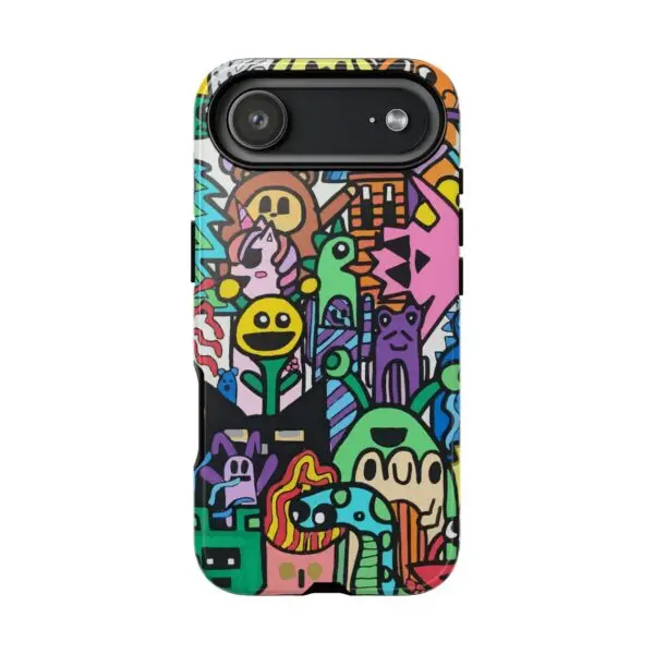 Colorful Phone Case with Fun Characters, Cute Phone Cover | Drawn by Margot - Image 108