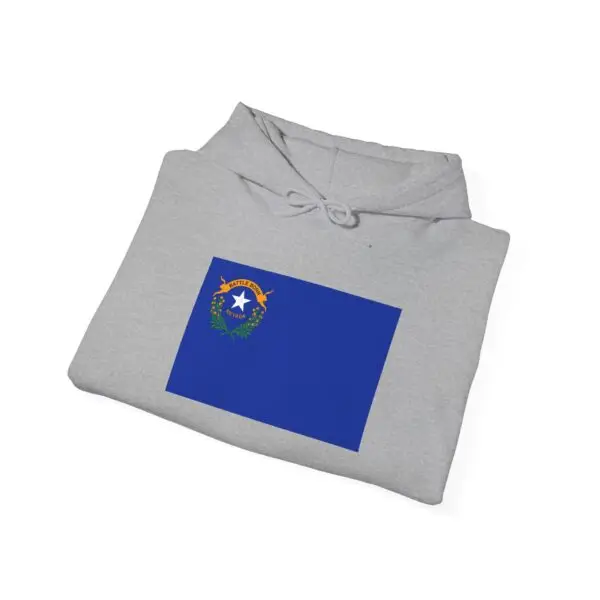 State Flag Graphic Hoodie, Cozy Casual Sweatshirt, Unisex Gift, Fall Fashion, Vintage Look - Nevada - Image 4
