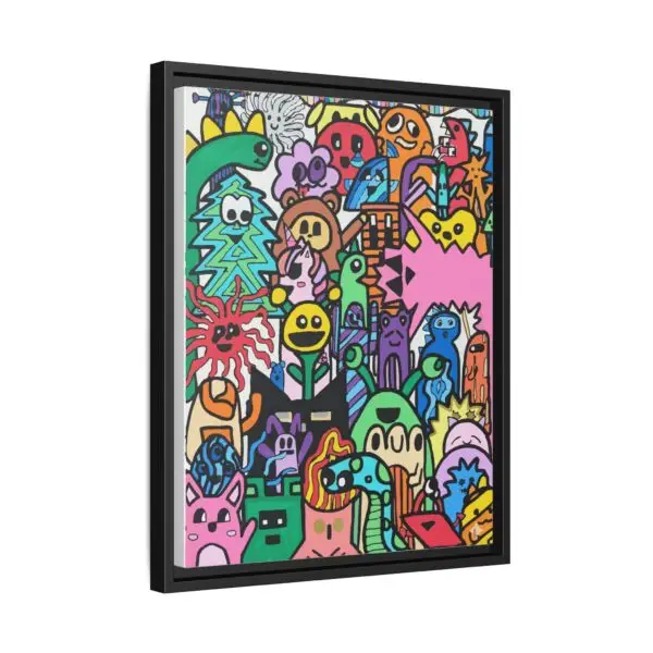 Colorful Framed Canvas Art - Whimsical Character Illustration Drawn by Margot and Printed on Canvas - Image 2