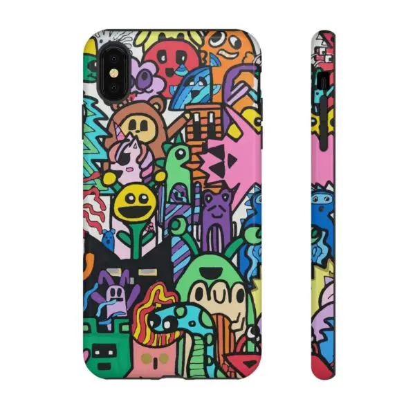 Colorful Phone Case with Fun Characters, Cute Phone Cover | Drawn by Margot - Image 6