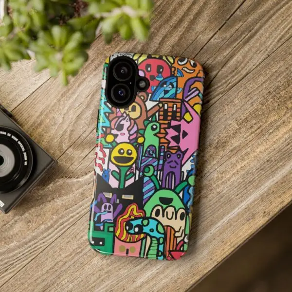 Colorful Phone Case with Fun Characters, Cute Phone Cover | Drawn by Margot - Image 77