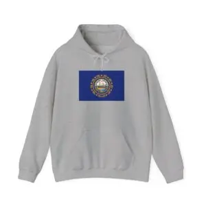 State Flag Graphic Hoodie, Cozy Casual Sweatshirt, Unisex Gift, Fall Fashion, Vintage Look - New_Hampshire