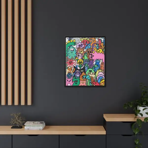 Colorful Framed Canvas Art - Whimsical Character Illustration Drawn by Margot and Printed on Canvas - Image 16