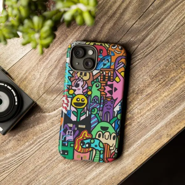 Colorful Phone Case with Fun Characters, Cute Phone Cover | Drawn by Margot - Image 40