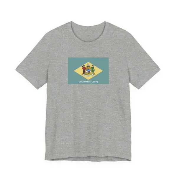 State Flag Tee | Unisex Jersey Short Sleeve T-Shirt  - Delaware - Image 3
