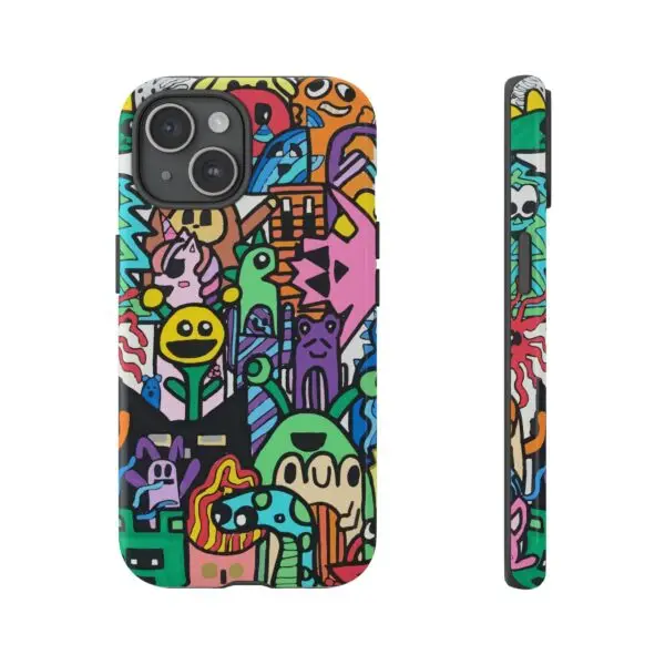 Colorful Phone Case with Fun Characters, Cute Phone Cover | Drawn by Margot - Image 38