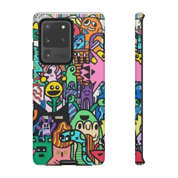 Colorful Phone Case with Fun Characters, Cute Phone Cover | Drawn by Margot - Image 115