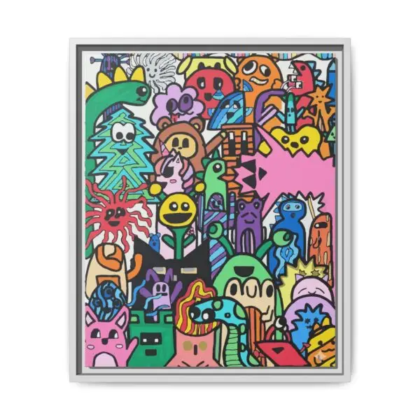 Colorful Framed Canvas Art - Whimsical Character Illustration Drawn by Margot and Printed on Canvas - Image 9