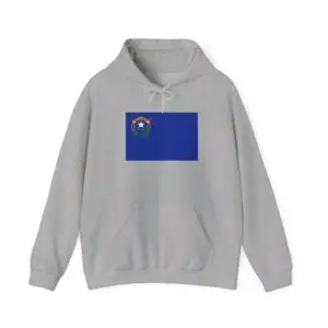 State Flag Graphic Hoodie, Cozy Casual Sweatshirt, Unisex Gift, Fall Fashion, Vintage Look - Nevada