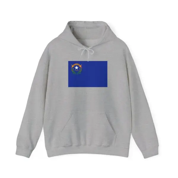 State Flag Graphic Hoodie, Cozy Casual Sweatshirt, Unisex Gift, Fall Fashion, Vintage Look - Nevada