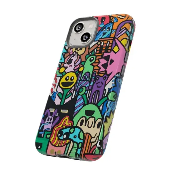 Colorful Phone Case with Fun Characters, Cute Phone Cover | Drawn by Margot - Image 23