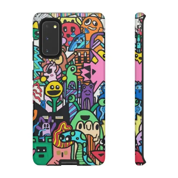 Colorful Phone Case with Fun Characters, Cute Phone Cover | Drawn by Margot - Image 114
