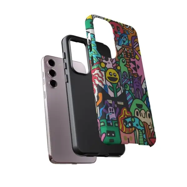 Colorful Phone Case with Fun Characters, Cute Phone Cover | Drawn by Margot - Image 143