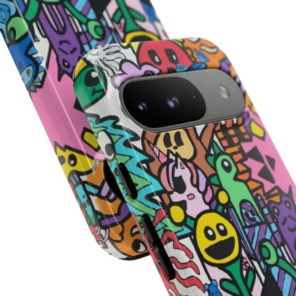 Colorful Phone Case with Fun Characters, Cute Phone Cover | Drawn by Margot - Image 87