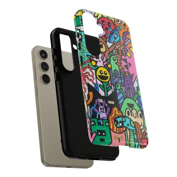 Colorful Phone Case with Fun Characters, Cute Phone Cover | Drawn by Margot - Image 57