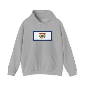 State Flag Graphic Hoodie, Cozy Casual Sweatshirt, Unisex Gift, Fall Fashion, Vintage Look - West_Virginia