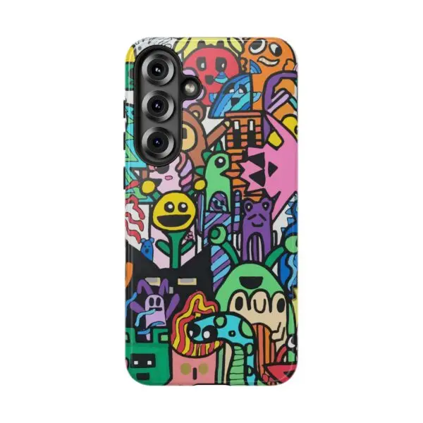 Colorful Phone Case with Fun Characters, Cute Phone Cover | Drawn by Margot - Image 99
