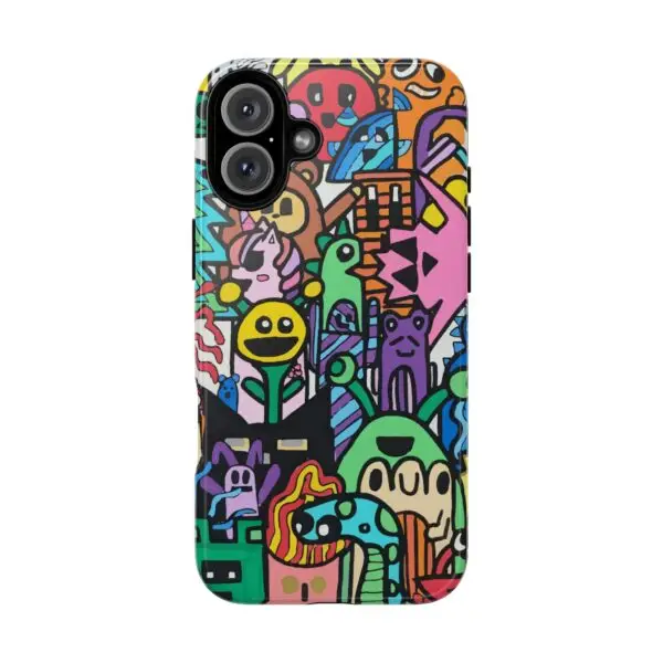Colorful Phone Case with Fun Characters, Cute Phone Cover | Drawn by Margot - Image 74