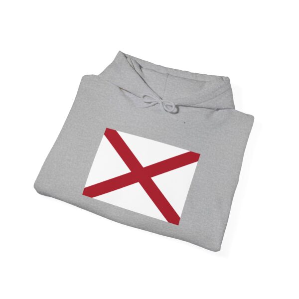 State Flag Graphic Hoodie, Cozy Casual Sweatshirt, Unisex Gift, Fall Fashion, Vintage Look - Alabama - Image 4