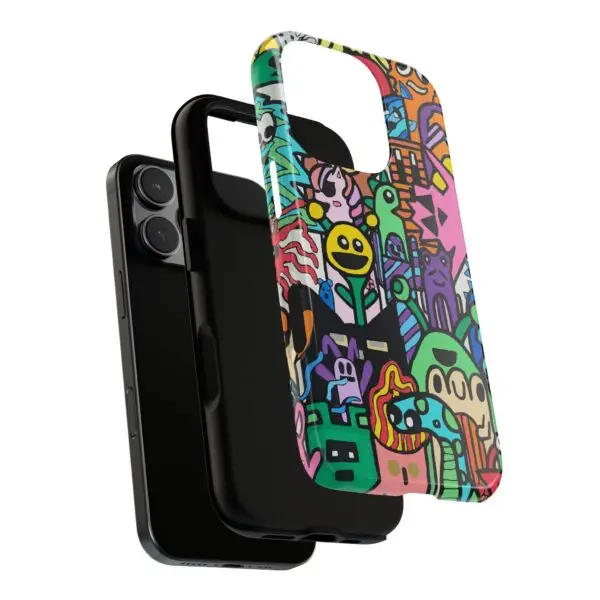 Colorful Phone Case with Fun Characters, Cute Phone Cover | Drawn by Margot - Image 80
