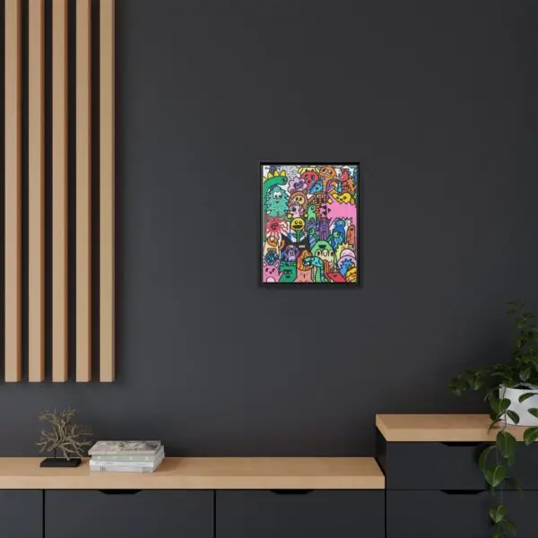Colorful Framed Canvas Art - Whimsical Character Illustration Drawn by Margot and Printed on Canvas - Image 4