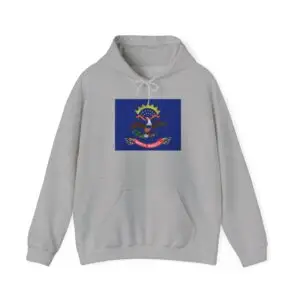 State Flag Graphic Hoodie, Cozy Casual Sweatshirt, Unisex Gift, Fall Fashion, Vintage Look - North_Dakota