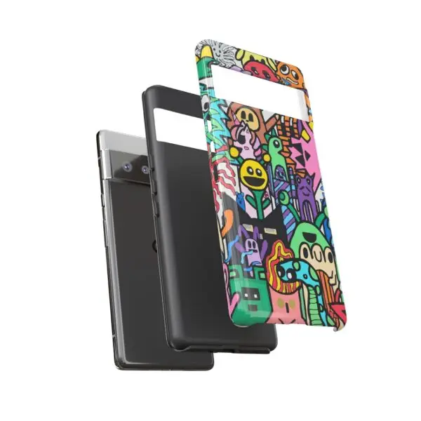 Colorful Phone Case with Fun Characters, Cute Phone Cover | Drawn by Margot - Image 155