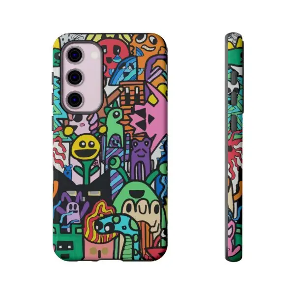 Colorful Phone Case with Fun Characters, Cute Phone Cover | Drawn by Margot - Image 141