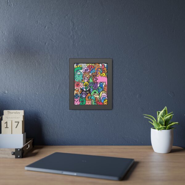 Vibrant Framed Paper Posters, Colorful Wall Art, Fun Home Decor, Playful Artwork for Kids' Rooms, Unique Gift Idea - Image 3