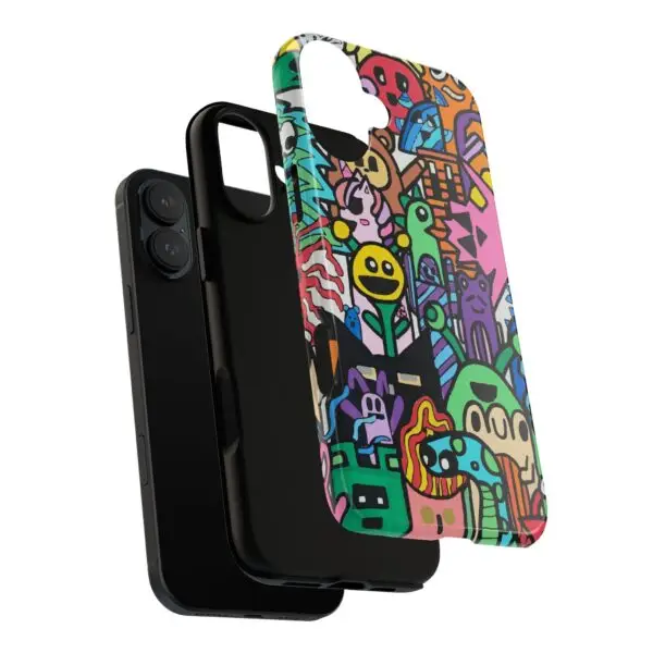 Colorful Phone Case with Fun Characters, Cute Phone Cover | Drawn by Margot - Image 76