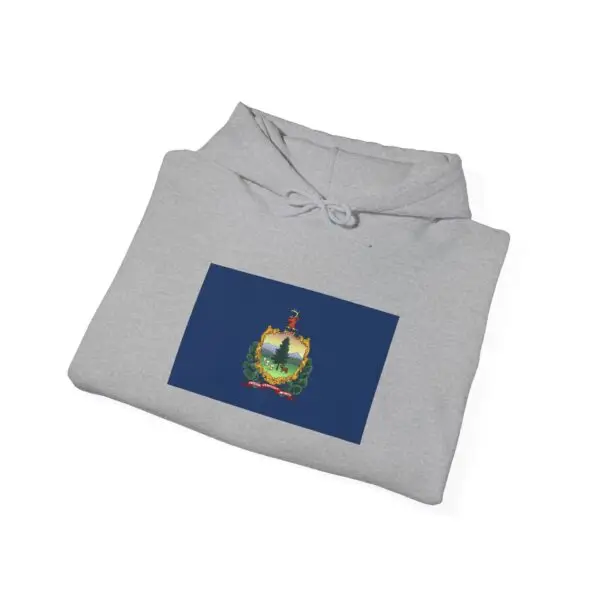 State Flag Graphic Hoodie, Cozy Casual Sweatshirt, Unisex Gift, Fall Fashion, Vintage Look - Vermont - Image 4