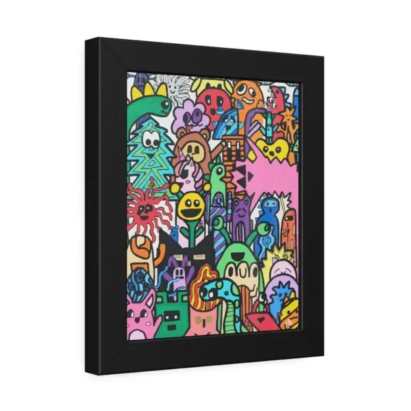 Vibrant Framed Paper Posters, Colorful Wall Art, Fun Home Decor, Playful Artwork for Kids' Rooms, Unique Gift Idea - Image 2
